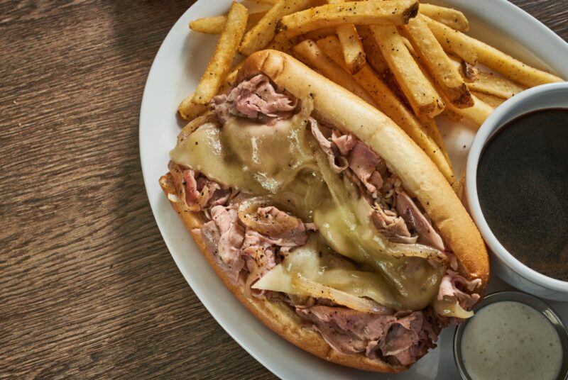 prime rib French dip at millers ale house