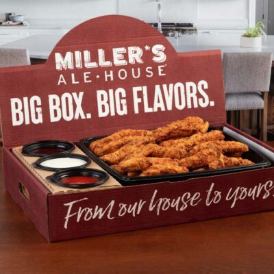 50 Buttermilk-dipped, hand-breaded Zingers® with ranch or blue cheese dressing and your choice of two sauces.