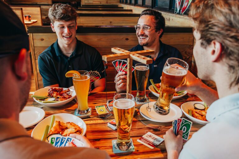 Guys hanging out at Miller's Ale House